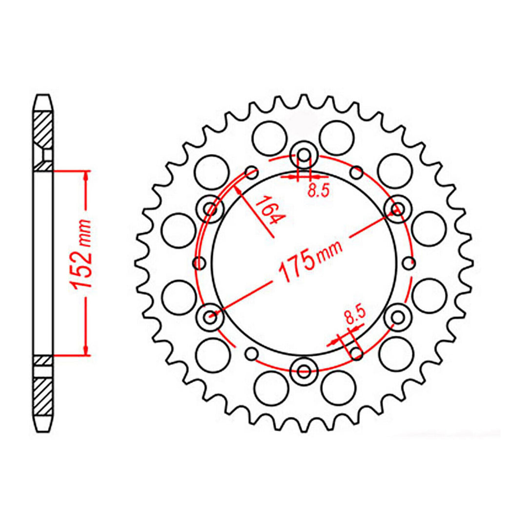 XAM Sprocket Kit Yamaha TT250 R '96-'98 & '03-'04 - 520AX Gold 14/44