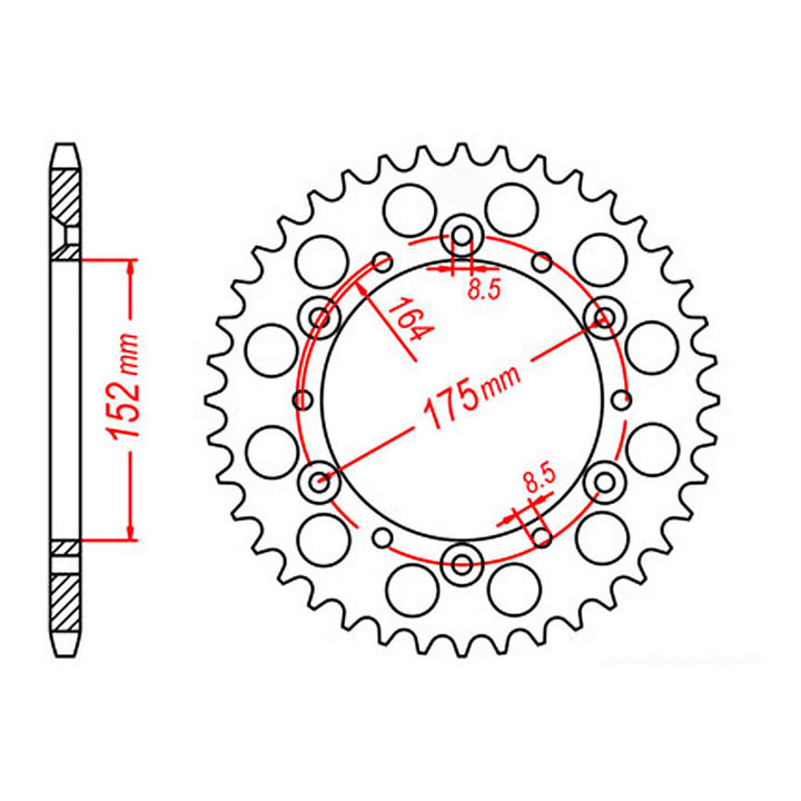 XAM Sprocket Kit Yamaha TT250 R '93-'95 - 520AX Gold 14/43