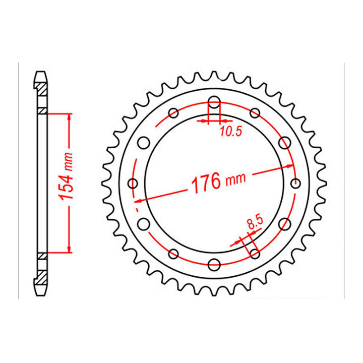 XAM Sprocket Kit Honda CB1000R/RA X-Ring 16/44
