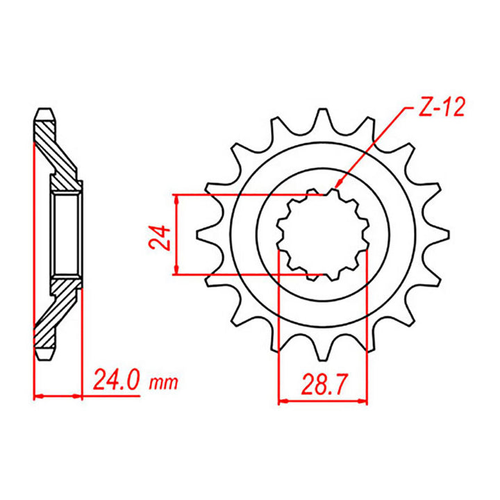 XAM Sprocket Kit Kawasaki ZZR1100 '90-'92 X-Ring 17/45