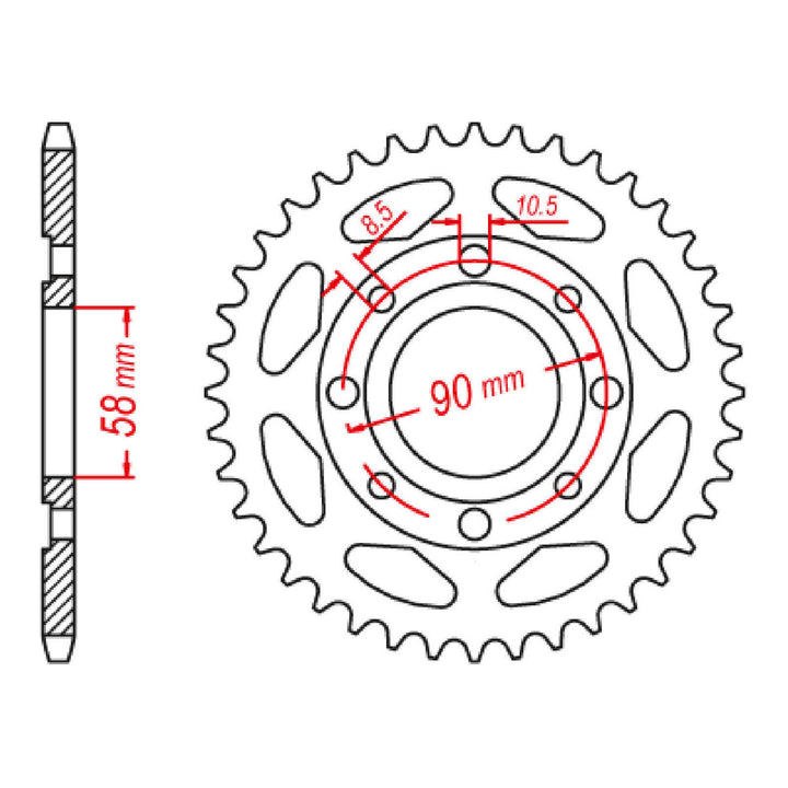 XAM Sprocket Kit Suzuki GSXS125 O-Ring 14/45