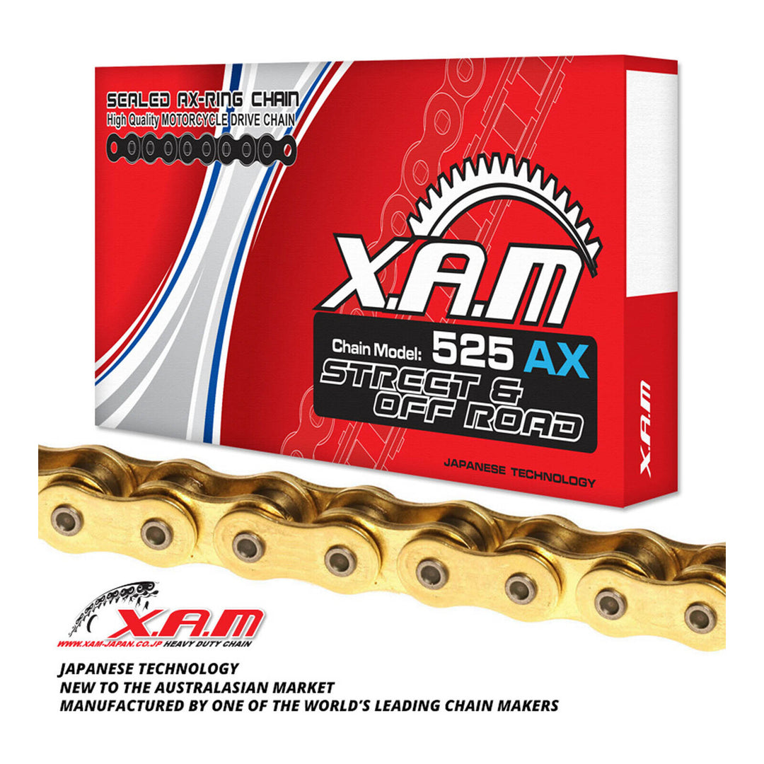 XAM Sprocket Kit Triumph 675 Day '06-'15/Strt Trp '07-'11 X-RG Gold 16/47