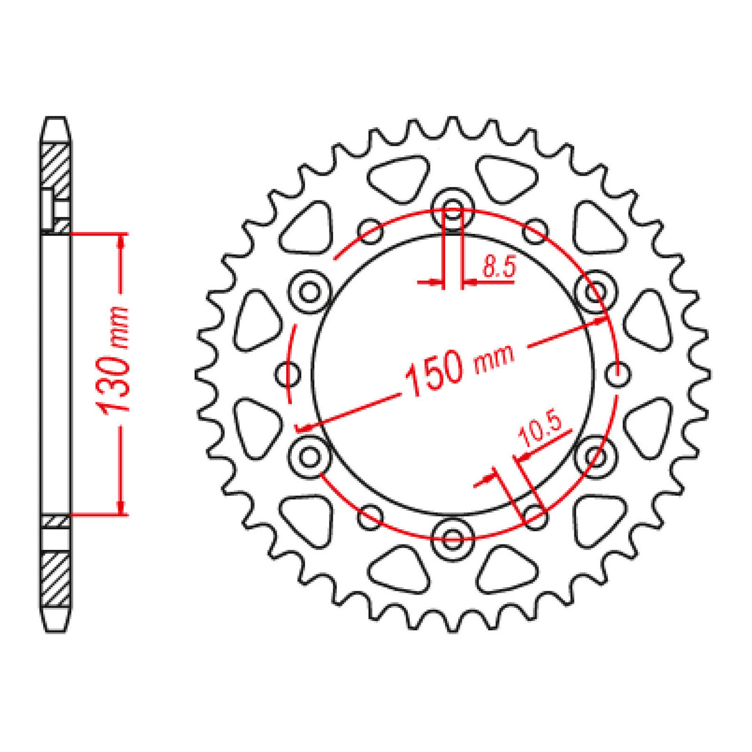 XAM Sprocket Kit Yamaha FZ6/R '10-'15 X-Ring 16/46