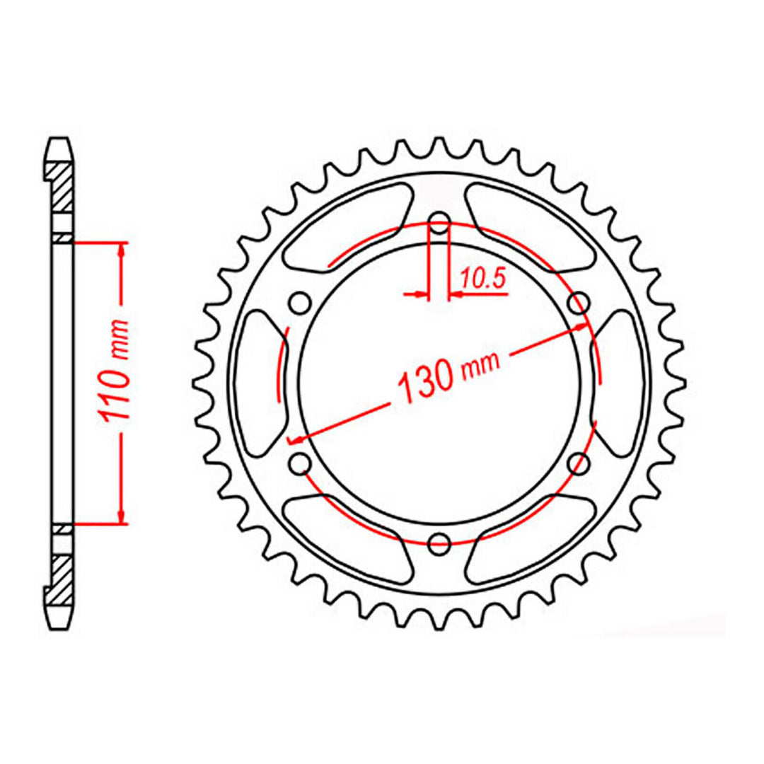 XAM Sprocket Kit Yamaha R6 '03-'05 (530 conv) X-Ring 16/48