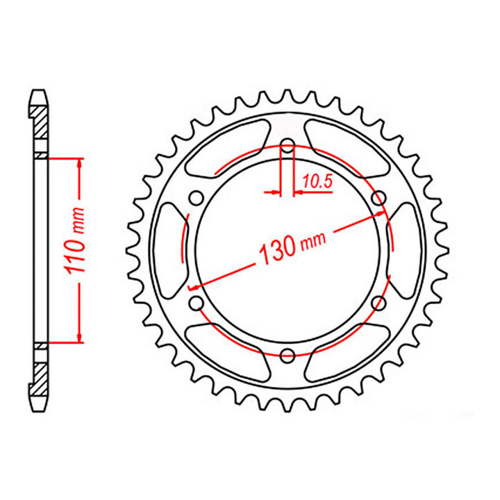 XAM Sprocket Kit Yamaha R6 '06-'15 X-Ring 16/45
