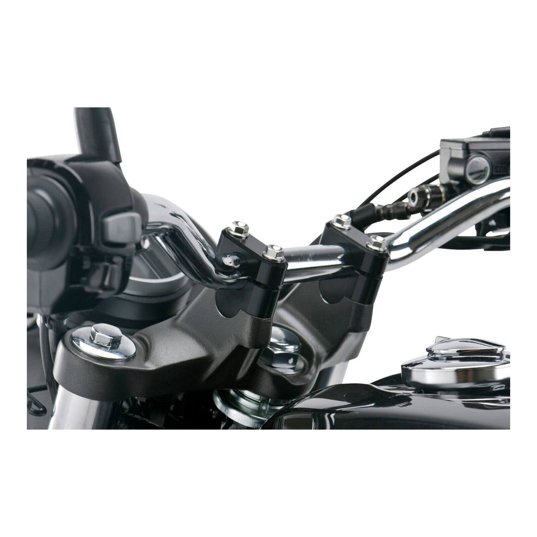 Zeta Handlebar Rise Kit 19mm Height - 22.2mm Bar - Black