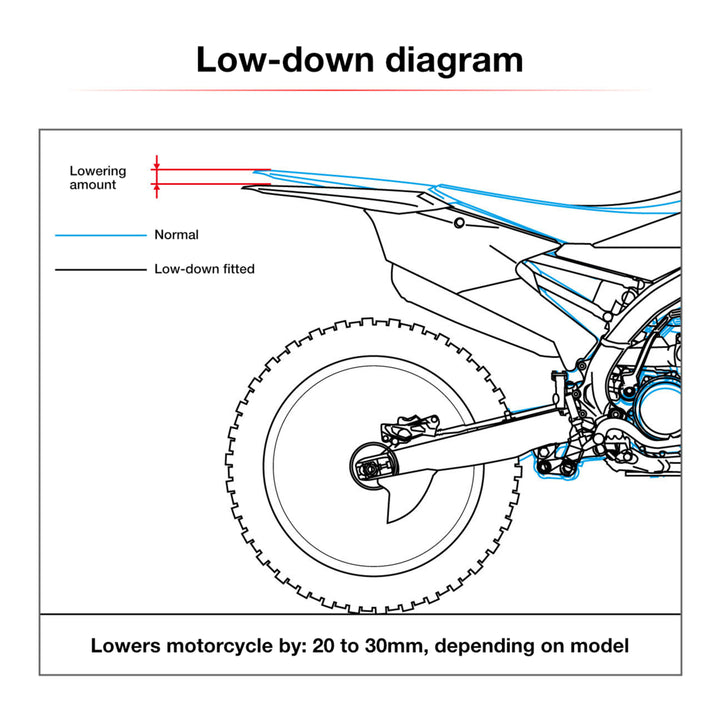 Zeta RSL Low Down Link -30mm - Honda CRF1000L Africa Twin - Red