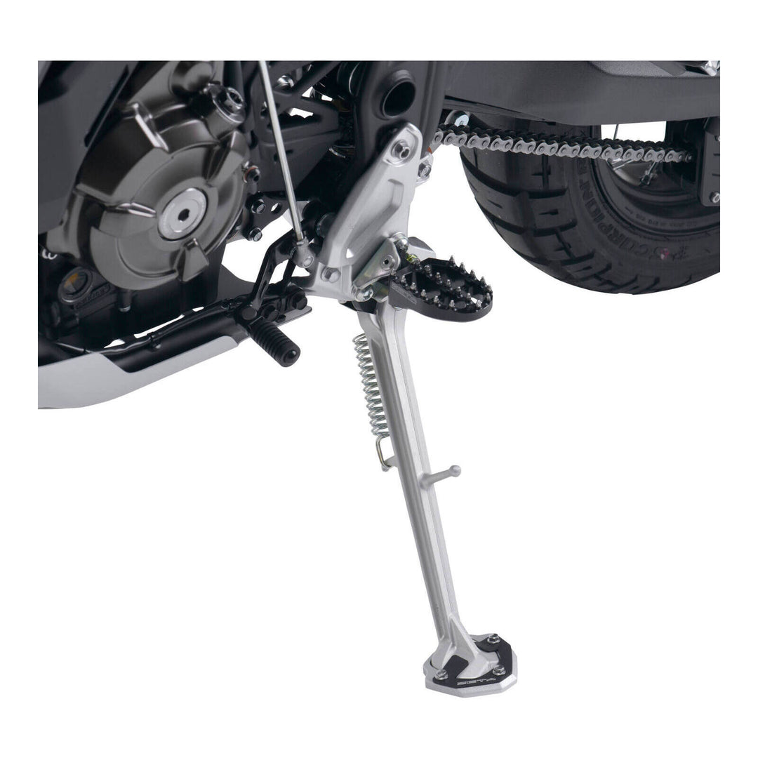 Zeta Side Stand Extender - Black / Silver - Yamaha Tenere 700 ('20-)