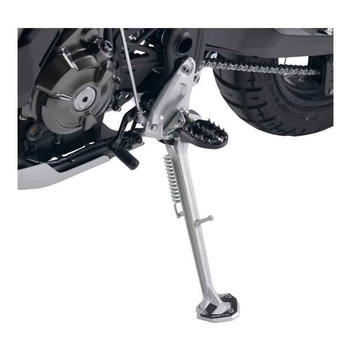 Zeta Side Stand Extender - Black / Silver - Yamaha Tenere 700 ('20-)