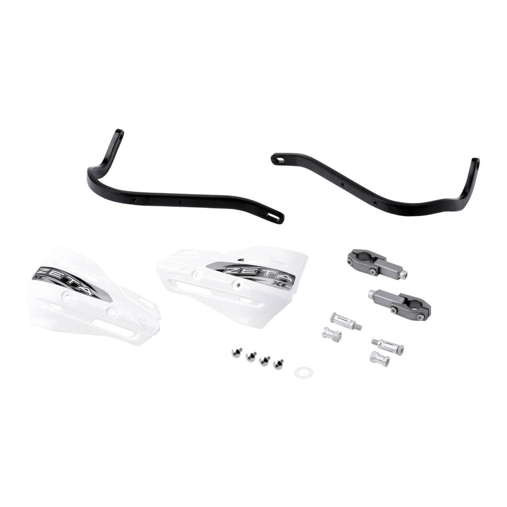 Zeta Armour XC Handguard Kit for 22.2mm Handlebars - Black / White